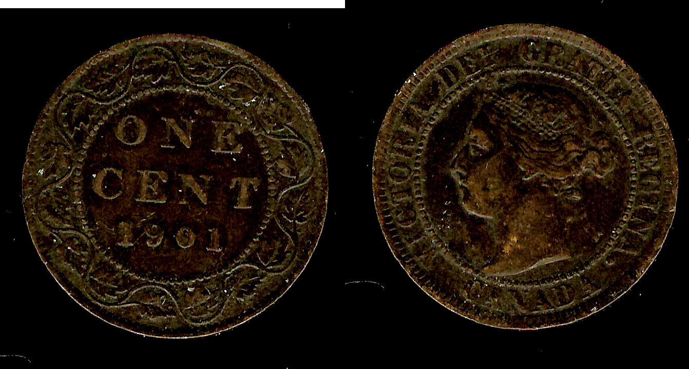 Canada large cent 1901 EF